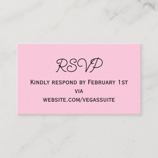 RSVP Card Begleitkarte (Vorderseite)