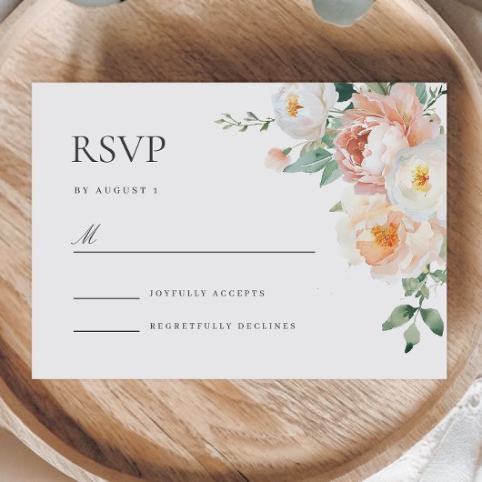 RSVP Card Botanischer Garten Frühlingsblütenblüte Karte