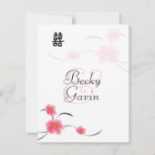 RSVP Card Cherry Blossom Doppeltes Glück (Rückseite)