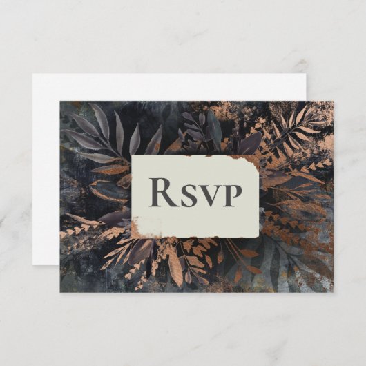 RSVP Card Dark and Moody Wedding (Vorne/Hinten)