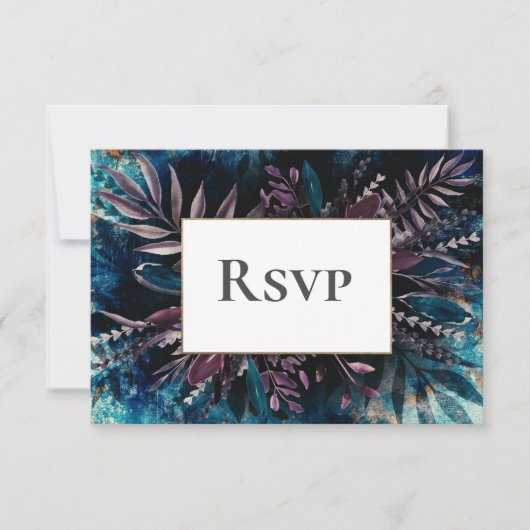 RSVP Card Dark and Moody Wedding (Vorderseite)