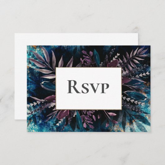 RSVP Card Dark and Moody Wedding (Vorne/Hinten)