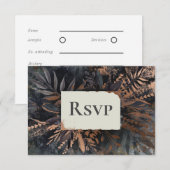 RSVP Card Dark and Moody Wedding Karte (Vorne/Hinten)