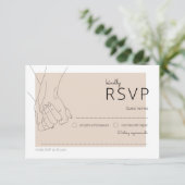 RSVP Card - Die Oliva Suite Karte (Stehend Vorderseite)