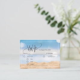 RSVP Card Einschließungskarte für Beach Destinatio Begleitkarte