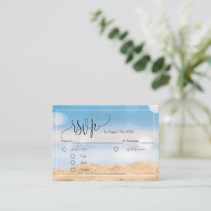 RSVP Card Einschließungskarte für Beach Destinatio Begleitkarte
