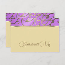 RSVP Card Elegante Orchid und Gold Filigree