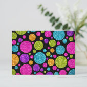 RSVP Card Farbige Glittery Punkte auf jeder Farbe Karte (Stehend Vorderseite)
