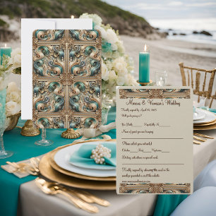 RSVP Card Formal Pearl Coast Elegance Karte