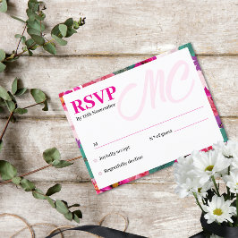 RSVP Card für den modernen Garten bezaubern Einladungspostkarte