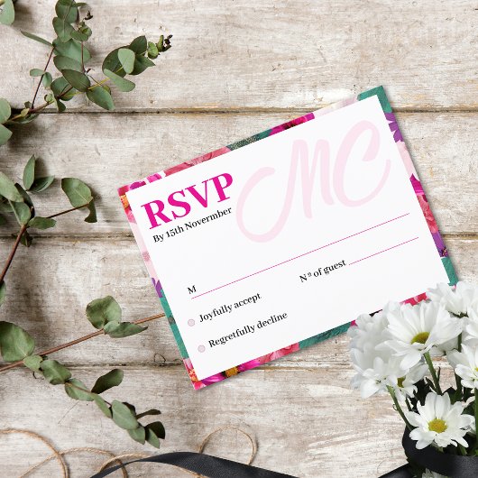 RSVP Card für den modernen Garten bezaubern Einladungspostkarte