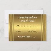 RSVP Card Gold Karte (Vorderseite)