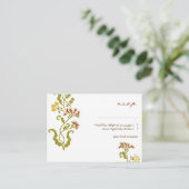 RSVP Card Herbst Garland Begleitkarte (Stehend Vorderseite)