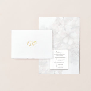 RSVP Card Hochzeitsfoil Cherry Blossom Folienkarte