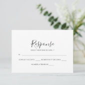 Rsvp Card in Minze (Stehend Vorderseite)