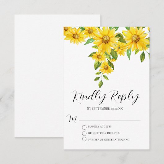 RSVP Card Karte (Vorne/Hinten)