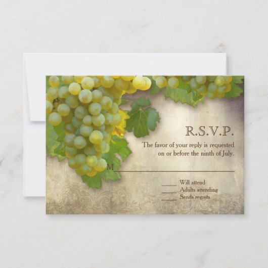 RSVP Card Kleine Gartenanlage Weinroute Mendrisiot Einladung (Vorderseite)