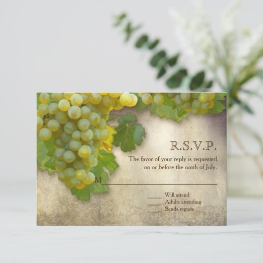 RSVP Card Kleine Gartenanlage Weinroute Mendrisiot Einladung (Stehend Vorderseite)