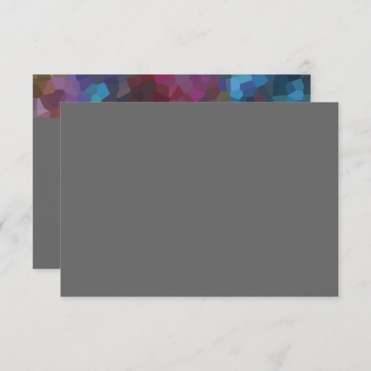 RSVP Card Lila Blue Gray Abstract Design (Vorne/Hinten)