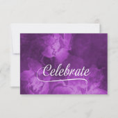 RSVP Card Lila Blume (Vorderseite)