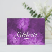 RSVP Card Lila Blume (Stehend Vorderseite)