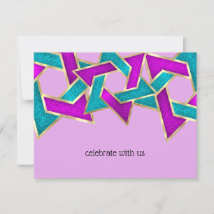 RSVP Card Lila türkisfarbener Star von David Einladung