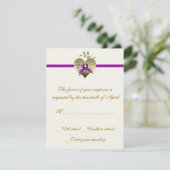 RSVP Card Love Birds Karte (Stehend Vorderseite)
