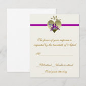 RSVP Card Love Birds Karte (Vorne/Hinten)