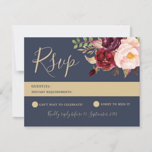 RSVP Card - Lucy Suite Karte (Vorderseite)