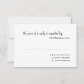 RSVP Card Magenta Pink Scroll Muster (Vorderseite)