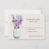RSVP Card Mason Jar and Fireflies Karte (Vorderseite)