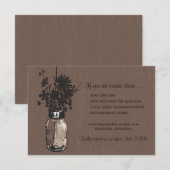 RSVP Card Mason Jar and Fireflies Karte (Vorne/Hinten)