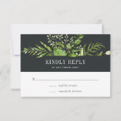 RSVP Card Midnight Garden Karte (Vorderseite)