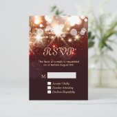 RSVP Card - Moderne Gold Glitzer Glitzern Karte (Stehend Vorderseite)