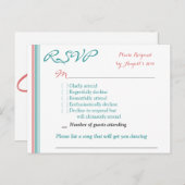 RSVP Card Postkarte (Vorne/Hinten)