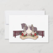 RSVP Card Quinceanera Red Charra Watercolor Dankeskarte (Rückseite)