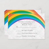 RSVP Card Rainbow Gay Wedding Einladung (Vorne/Hinten)