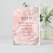 RSVP Card Roses Karte (Stehend Vorderseite)