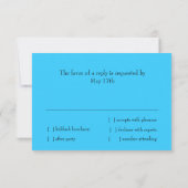 RSVP Card Schwarz-weißer David-Star auf einer beli Einladung (Rückseite)