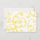RSVP Card Scroll Muster gelb (Rückseite)