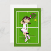RSVP Card Tennis Girl (Vorne/Hinten)