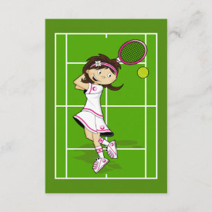 RSVP Card Tennis Girl Karte