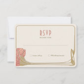 RSVP Card Tree in Bloom Mackintosh Art Nouveau Einladung (Vorderseite)