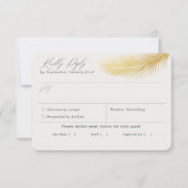 RSVP Card Tropical Beach Palm Green Meal (Vorderseite)