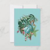 RSVP Card Tropical Flora Paradise & Birds Karte (Rückseite)