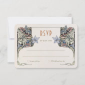 RSVP Card Viktorianisch Grace Morris-Inspiriert El Einladung (Vorderseite)