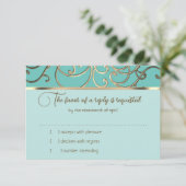 RSVP Card Wählen Sie Farben als Gold-Komponente au Einladung (Stehend Vorderseite)