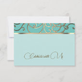 RSVP Card Wählen Sie Farben als Gold-Komponente au Einladung (Rückseite)