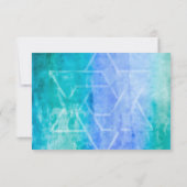 RSVP Card Watercolor Streaks Blue Star von David (Rückseite)