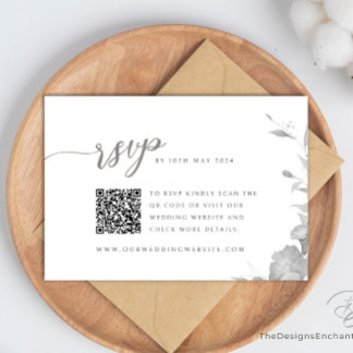 RSVP Card Wedding Response Card Boho Floral Einladung
